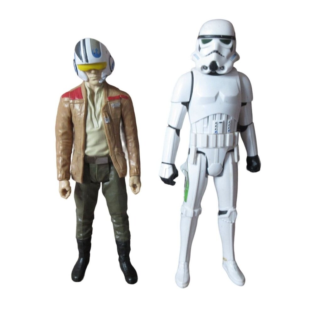 Set of 2 Star Wars 12" Action Figures - Storm Trooper & Poe Dameron